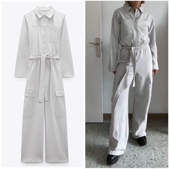 Zara POCKETED UTILITY JUMPSUIT
GRAY - Picture 1 of 14